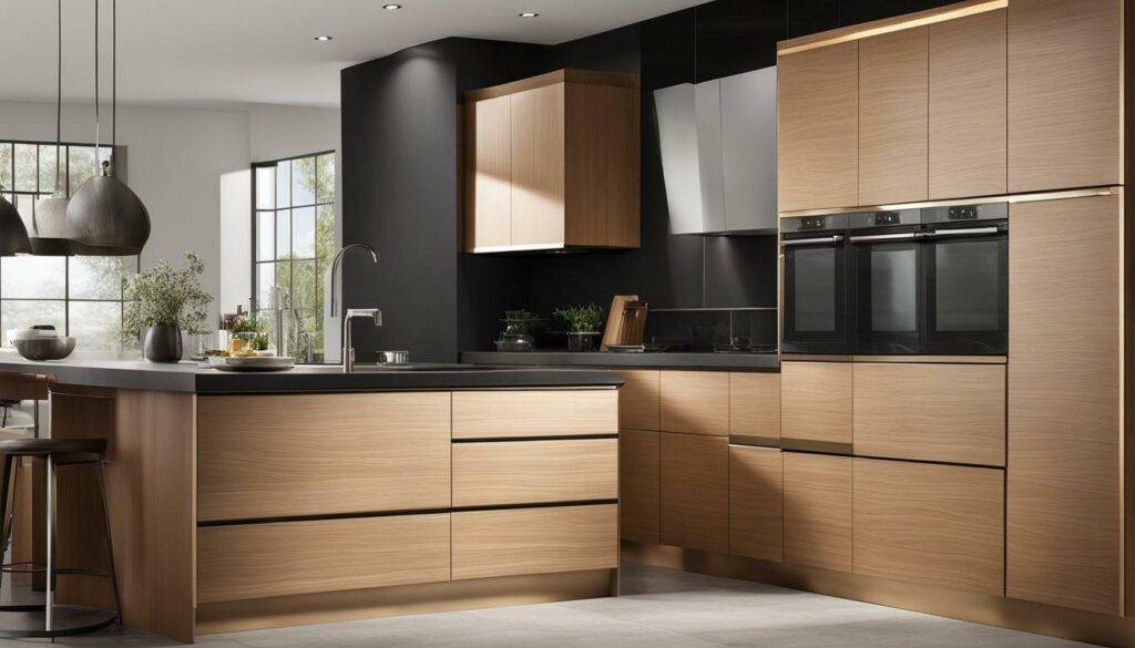 Wooden kitchen cabinets