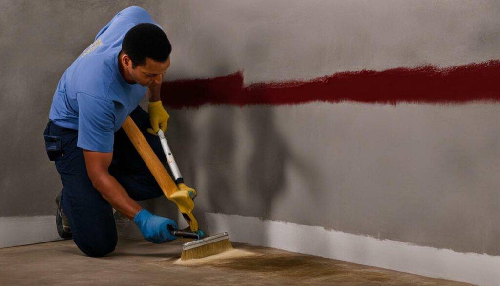 applying basement wall paint