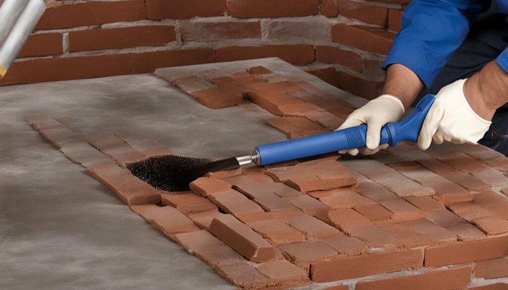 prep brick for stain