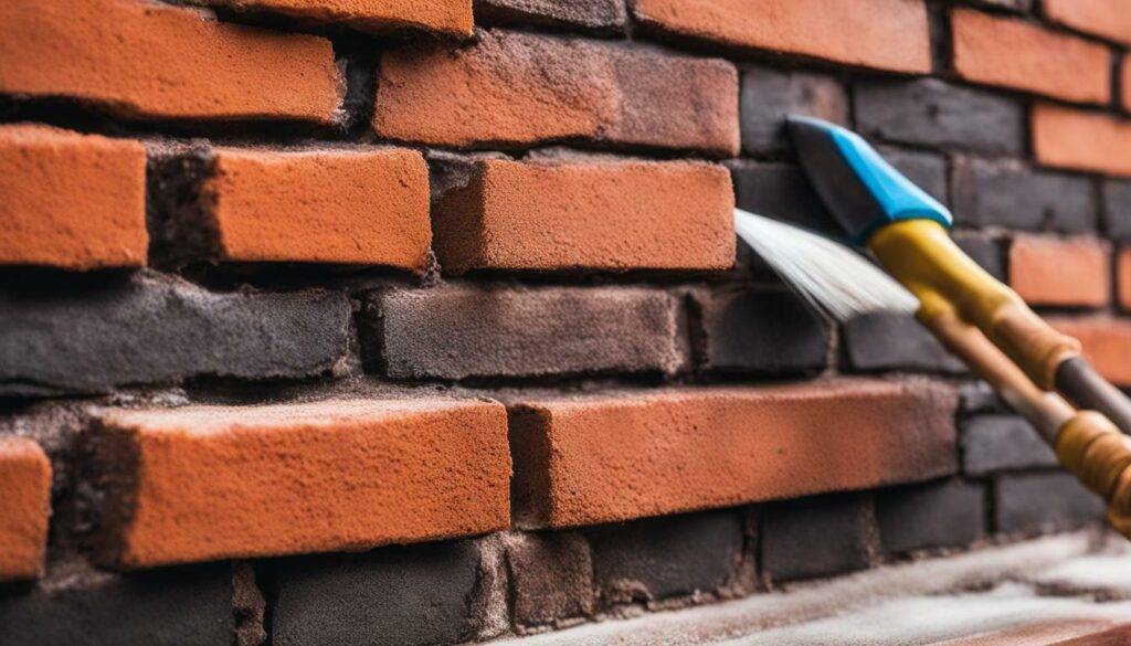 prep brick for stain