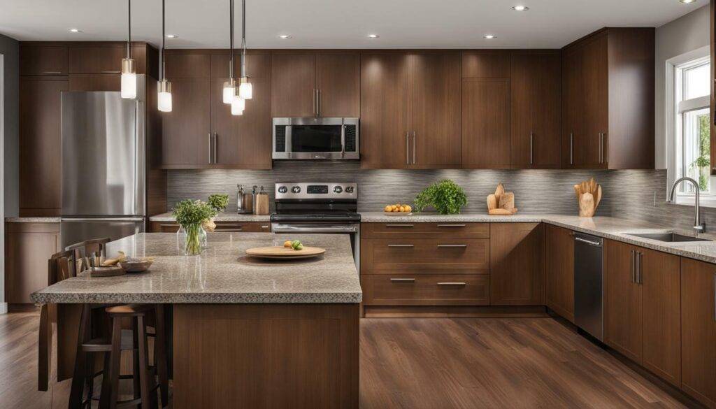 wood kitchen cabinets painted Canada