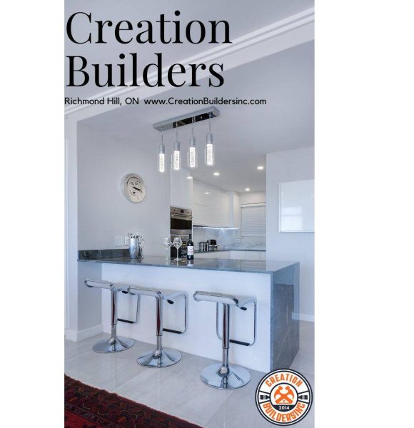 Creation Builders is a Construction Company Based in Toronto Serving all GTA. We serve all the way from Toronto to GTA, Richmond Hill, Markham, Aurora, Newmarket, Oshawa, North York, Scarborough, Mississauga, Brampton and more. Creation Builders Construction in Toronto Renovation Kitchen Bath Furnishing Repair Drywall and Painting Projects in Richmond Hill